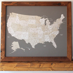 Father's Day gift: a pushpin map of the United States, perfect for the traveler