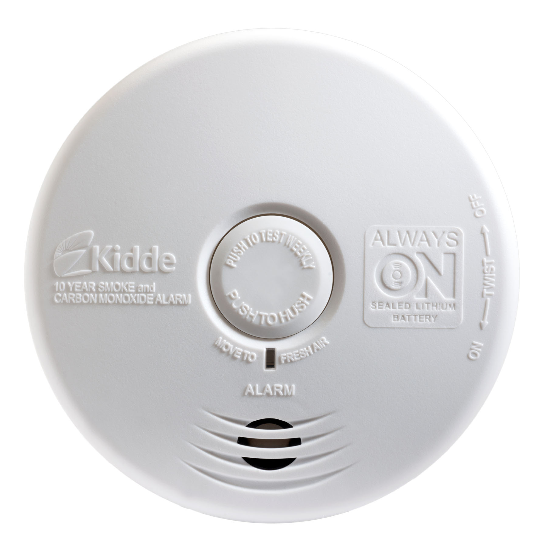 Smoke Alarms made by Kidde, a UTC fire and security company. These new and improved alarms come with a ten year warranty. 