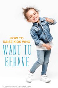 How to raise kids who want to behave: Funny little girl smiling and dancing