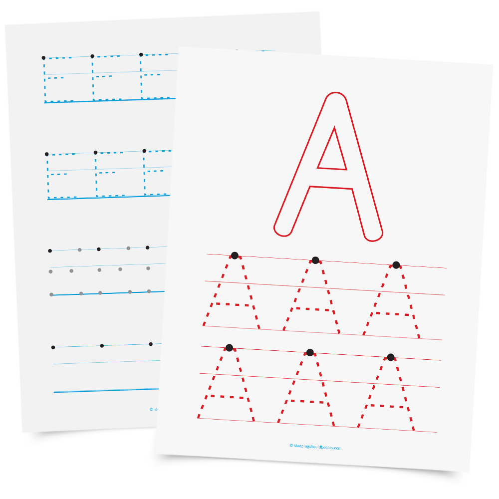 Handwriting worksheets on letters and numbers