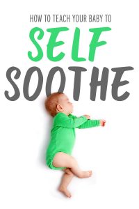 Baby in green onesie sleeping: Learn self soothing techniques to help your baby sleep