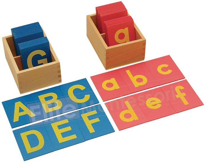 Elite Montessori Lower and Capital Case Sandpaper Letters