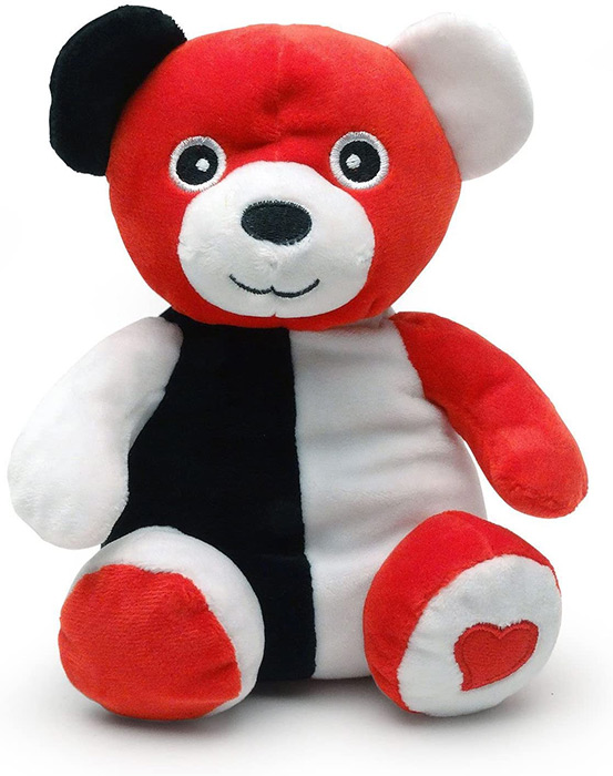 Black, White and Red Teddy Plush