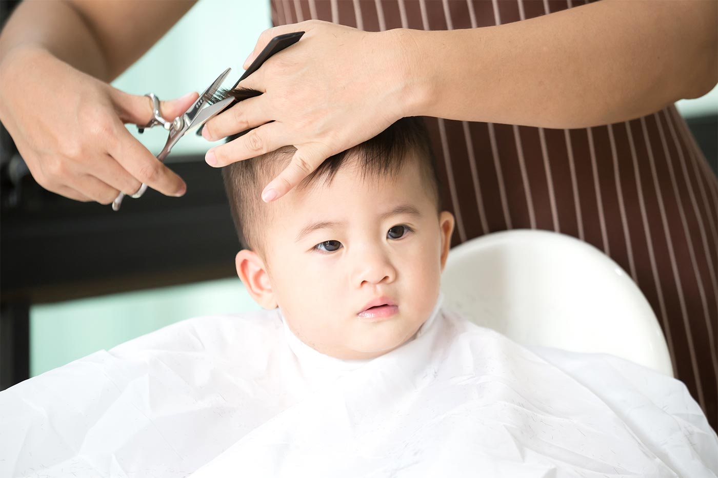 Child's First Haircut at a Salon